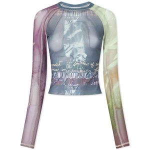 Danielle Guizio Mesh Raglan Top